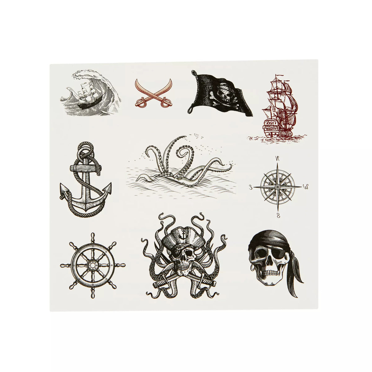 Pirate Temporary Tattoos