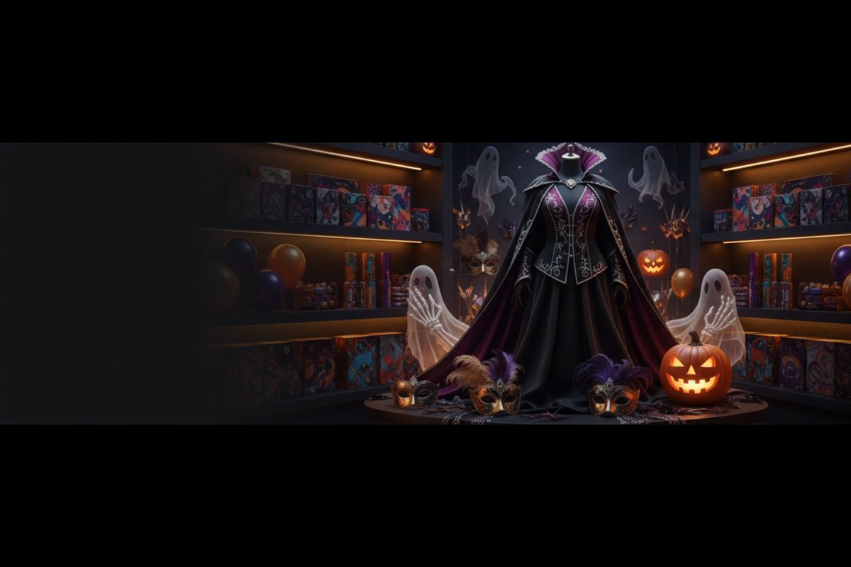 Halloween costume and pop culture shop hero banner